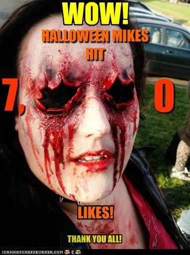 7,000 Likes on Halloween Mikes!