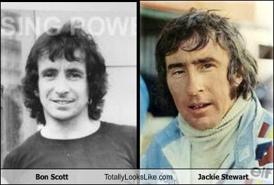 Bon Scott Totally Looks Like Jackie Stewart