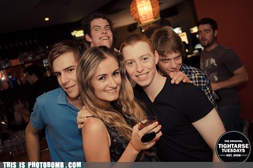 So Much Evil in One Photobomb
