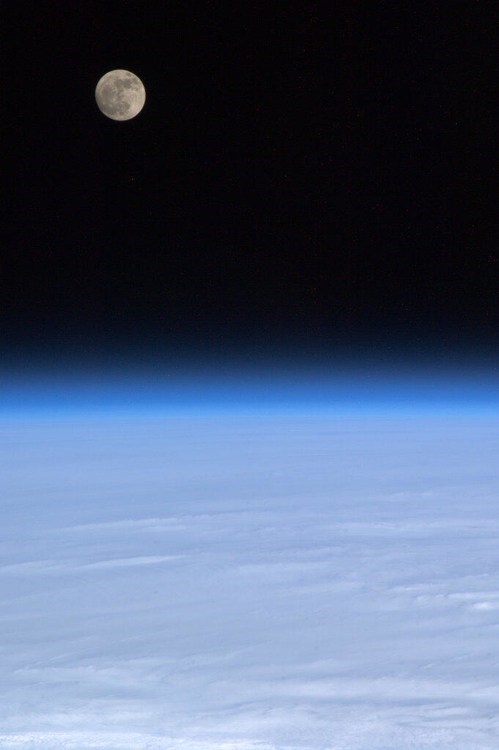 The Moon Floats Above the Earth