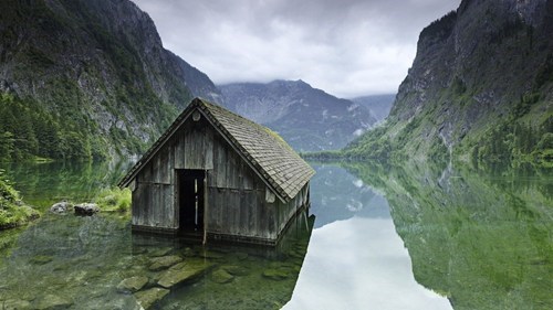 A Lonely Fishing Hut in Germany