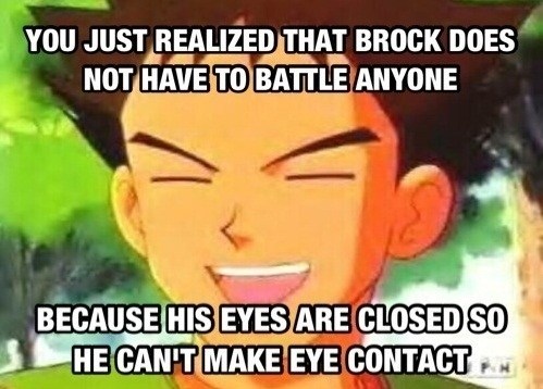 Why Brock Keeps His Eyes Closed
