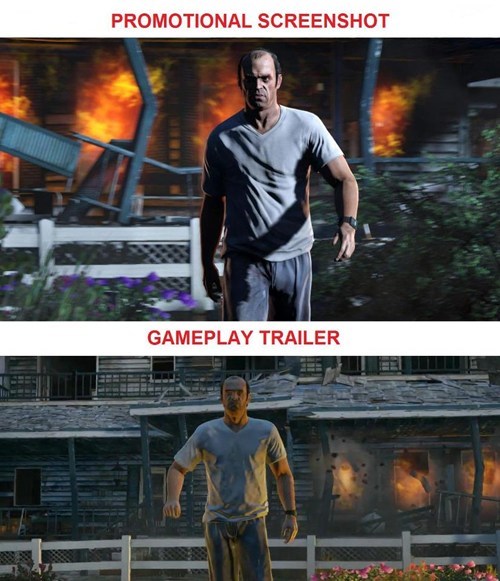 The Difference Between a Promotional Shot and Actual Gameplay