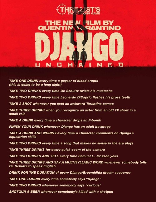 The Django Unchained Drinking Game