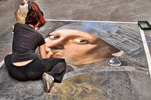 A Chalk Art Take on a Classic