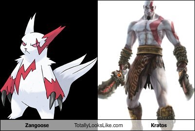 Zangoose  Totally Looks Like Kratos