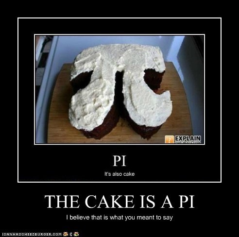 THE CAKE IS A PI