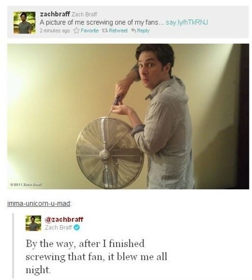 Zach Braff Screwing Around...