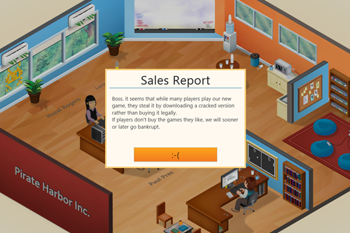 Touche of the Day: Game Dev Tycoon School Pirates with a Clever In-Game Event