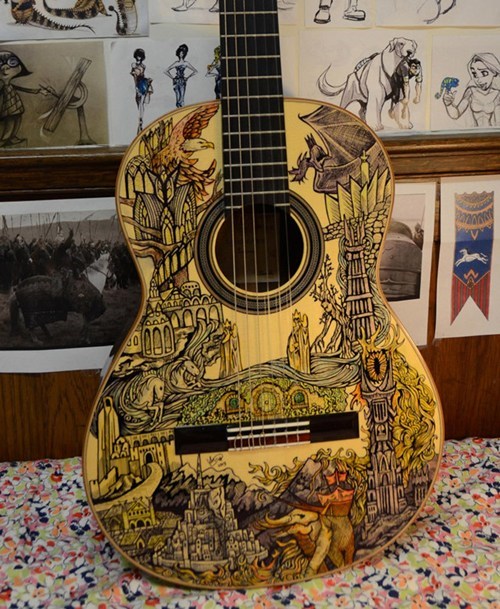 Play a Tolkien Ballad on This LOTR-Inspired Guitar