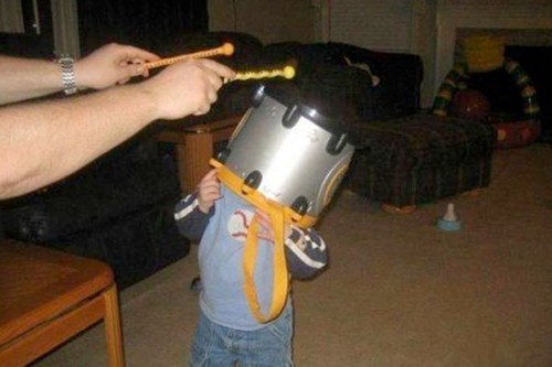 Bet He's Not Gonna Want Drums For Christmas Now