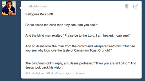 And Jesus Said "Ye, I Have No Freakin' Clue"