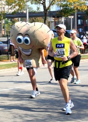 Running in a Suit Like That Takes... Guts.