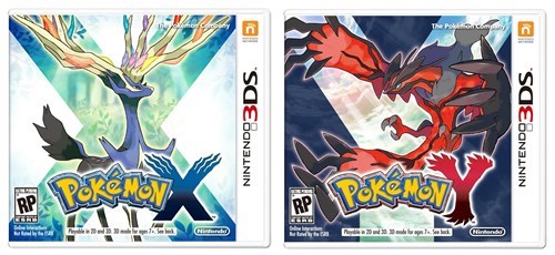 The Box Art for Pokémon X and Pokémon Y