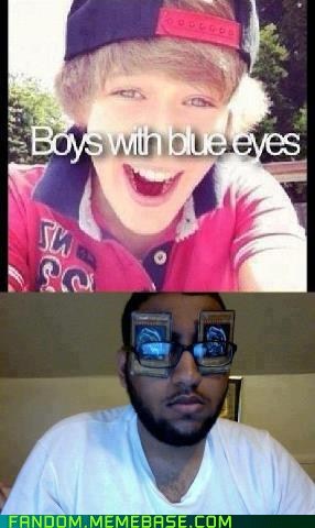 When boys have blue eyes.