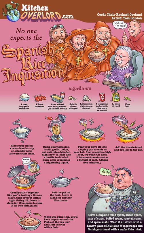No One Expects the Spanish Rice Inquisition!