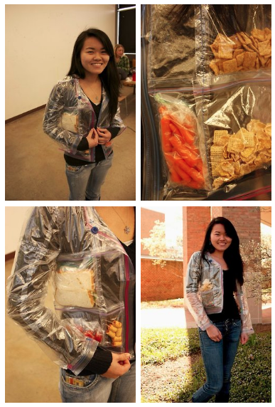 DIY Craftsmanship of the Day: Ziploc Bag Jacket for Snacking on the Go