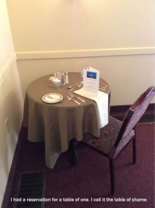 One is the Loneliest Table