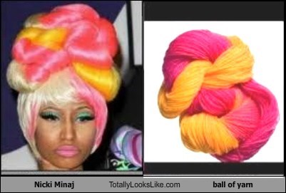 Nicki Minaj Totally Looks Like a Ball of Yarn