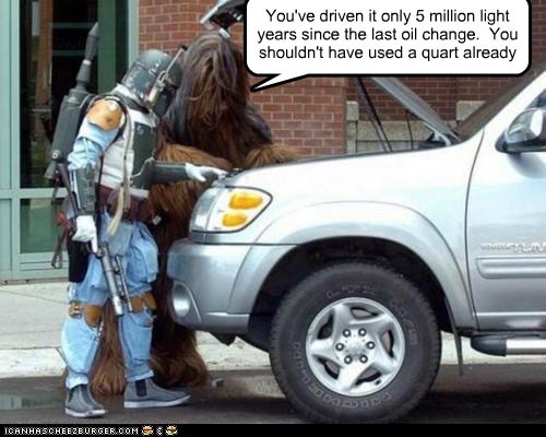 You've driven it only 5 million light years since the last oil change.  You shouldn't have used a quart already