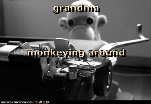 grandma monkeying around
