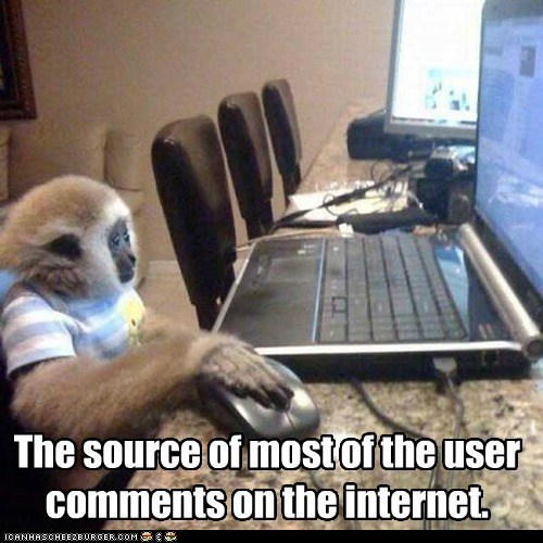 The source of most of the user comments on the internet.