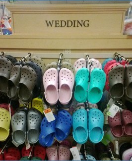 What Bride Would Want This?  What a Croc.