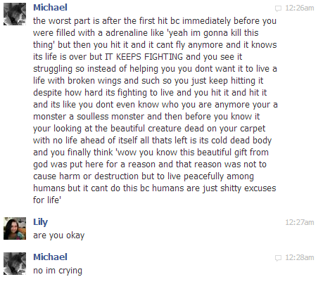 Michael Kills a Moth in His Living Room, Has an Existential Crisis