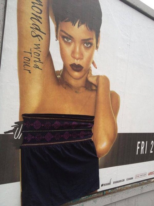 The People of Scotland Help Rihanna Cover Up