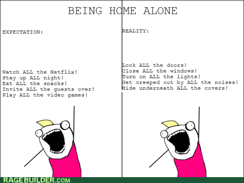 Being Home Alone is Never as Fun as You Thought It Would Be