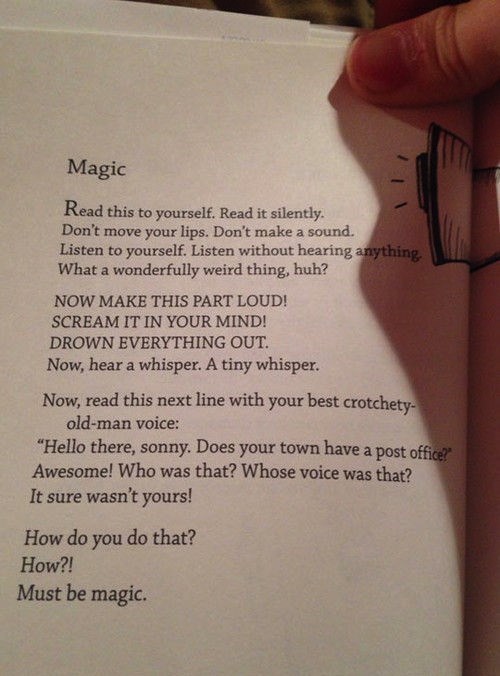 Magic Makes You Read This Poem in a Particular Way