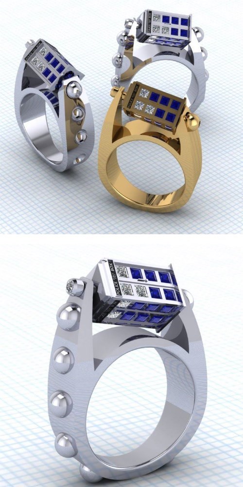 Find Your Own Companion With This Spinning Tardis Ring