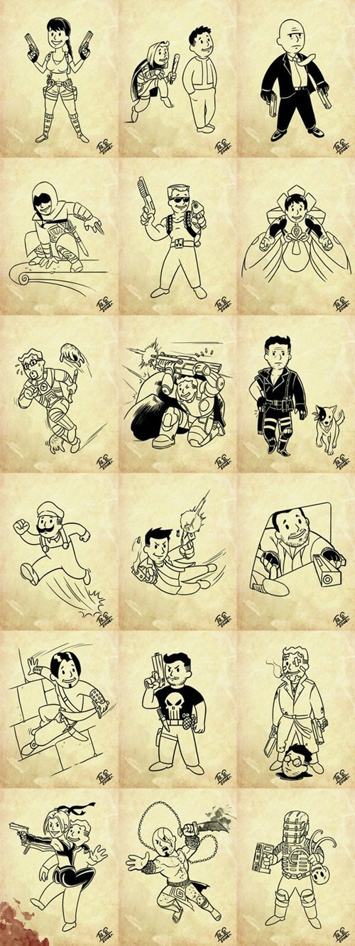 What if the Vault Boy Were the Star of Other Famous Video Game Franchises?