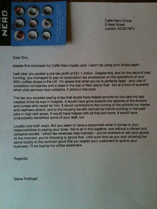Say What You Will About Tax Policy, This is a Powerful Way to Tell Off a Business