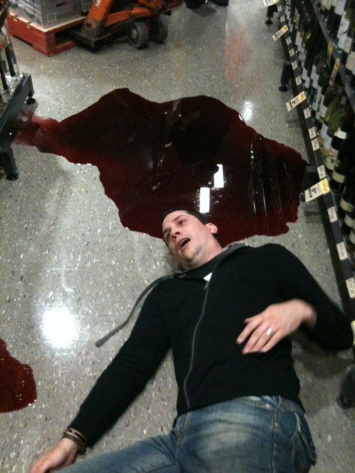 Before You Clean Up That Wine Spill... Photo Op!