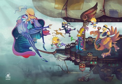 The Simpsons Meets Final Fantasy IV