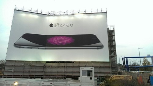 Okay, Who Bent the Giant iPhone 6 Billboard in Berlin?
