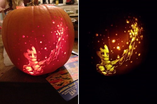 Groot Makes the Best Jack-o-Lantern