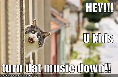 HEY!!! U kids  turn dat music down!!