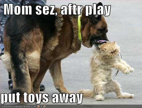 Mom sez, aftr play  put toys away
