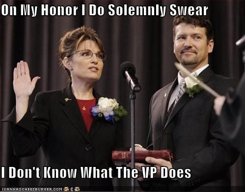 On My Honor I Do Solemnly Swear  I Don't Know What The VP Does
