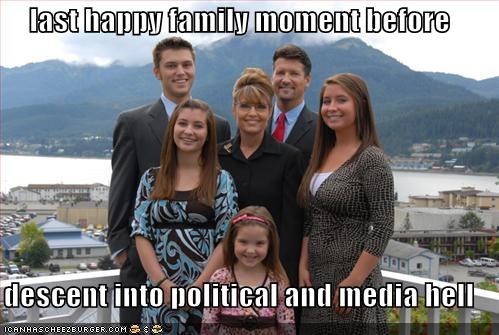 last happy family moment before  descent into political and media hell