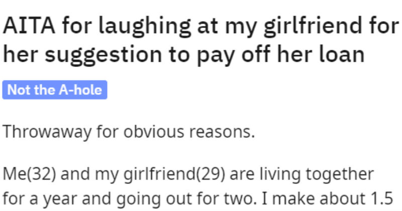 Girlfriend Pays Debt