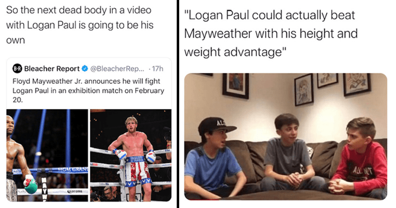 Logan Paul Vs Floyd Mayweather Jr Inspires Hot Takes Spicy Memes Memebase Funny Memes