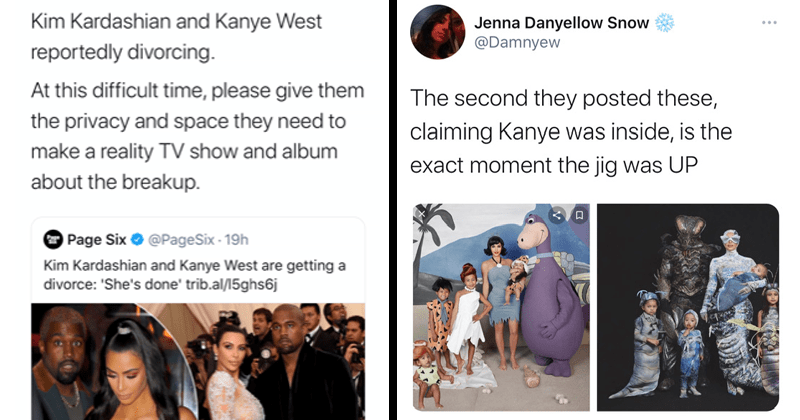 24 Hilarious Twitter Reactions To The Kim Kanye Divorce Rumors Memebase Funny Quotes Funny Memes Funny Memes Pictures Funny Videos