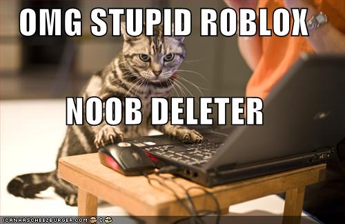 Omg Stupid Roblox Noob Deleter Cheezburger Funny Memes Funny Pictures - roblox noob meme google search roblox funny roblox