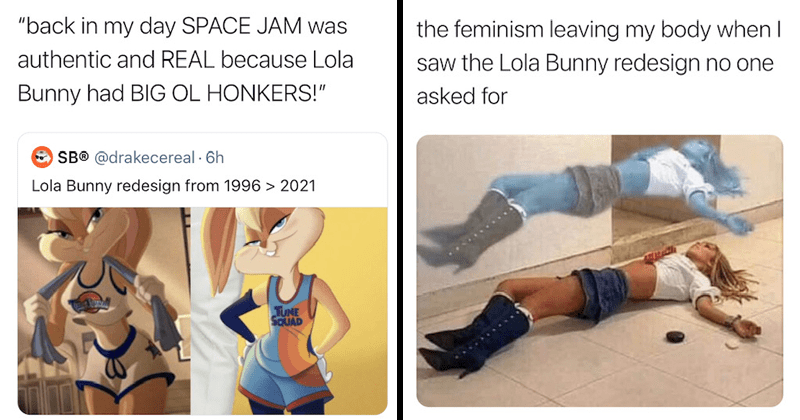 Twitter Melts Down Over The Redesign Of Space Jam S Lola Bunny