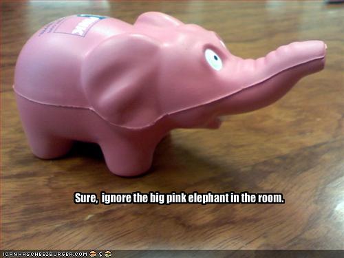Sure Ignore The Big Pink Elephant In The Room