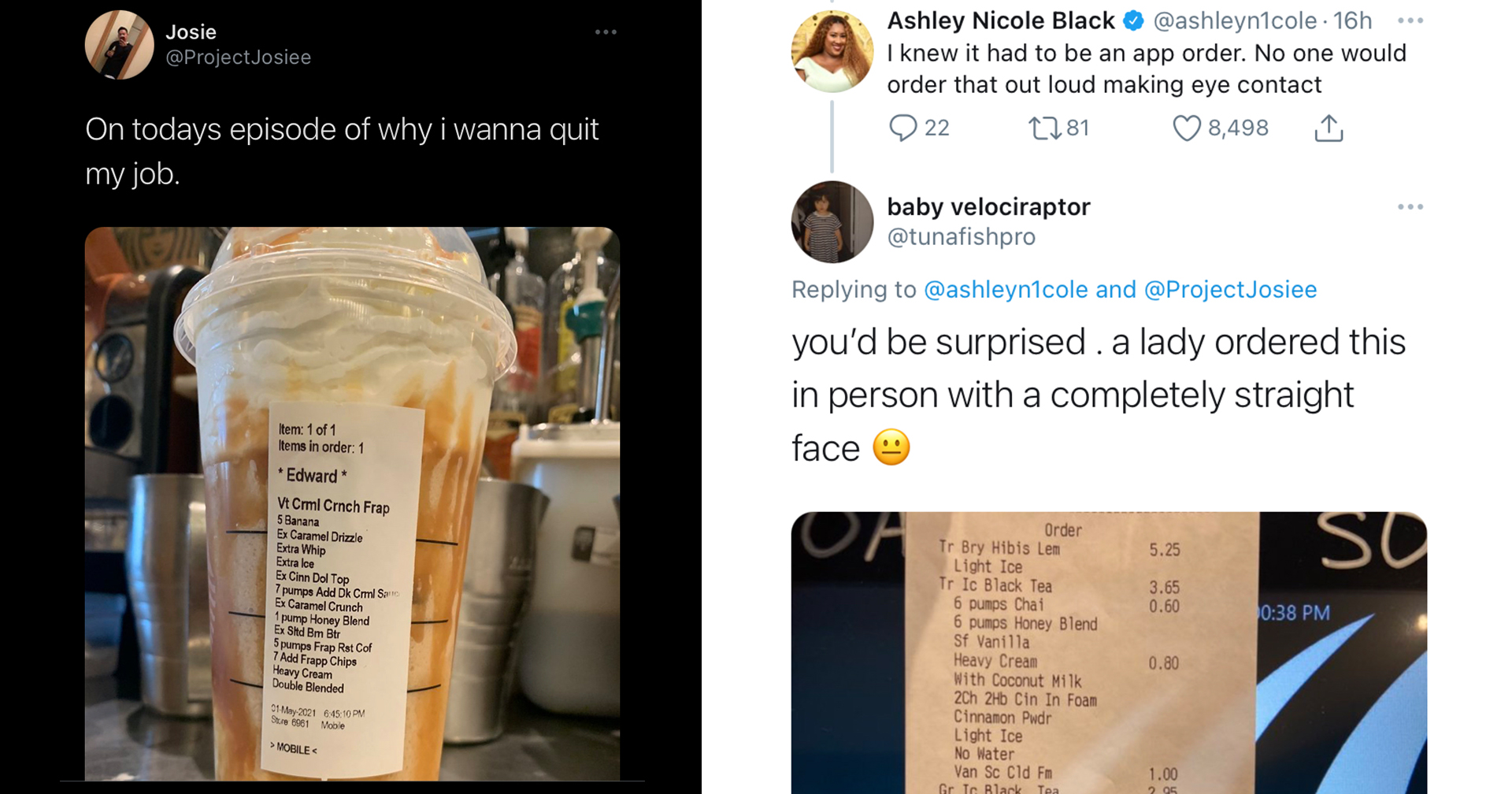 funny starbucks orders