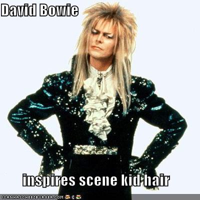David Bowie Inspires Scene Kid Hair Cheezburger Funny Memes